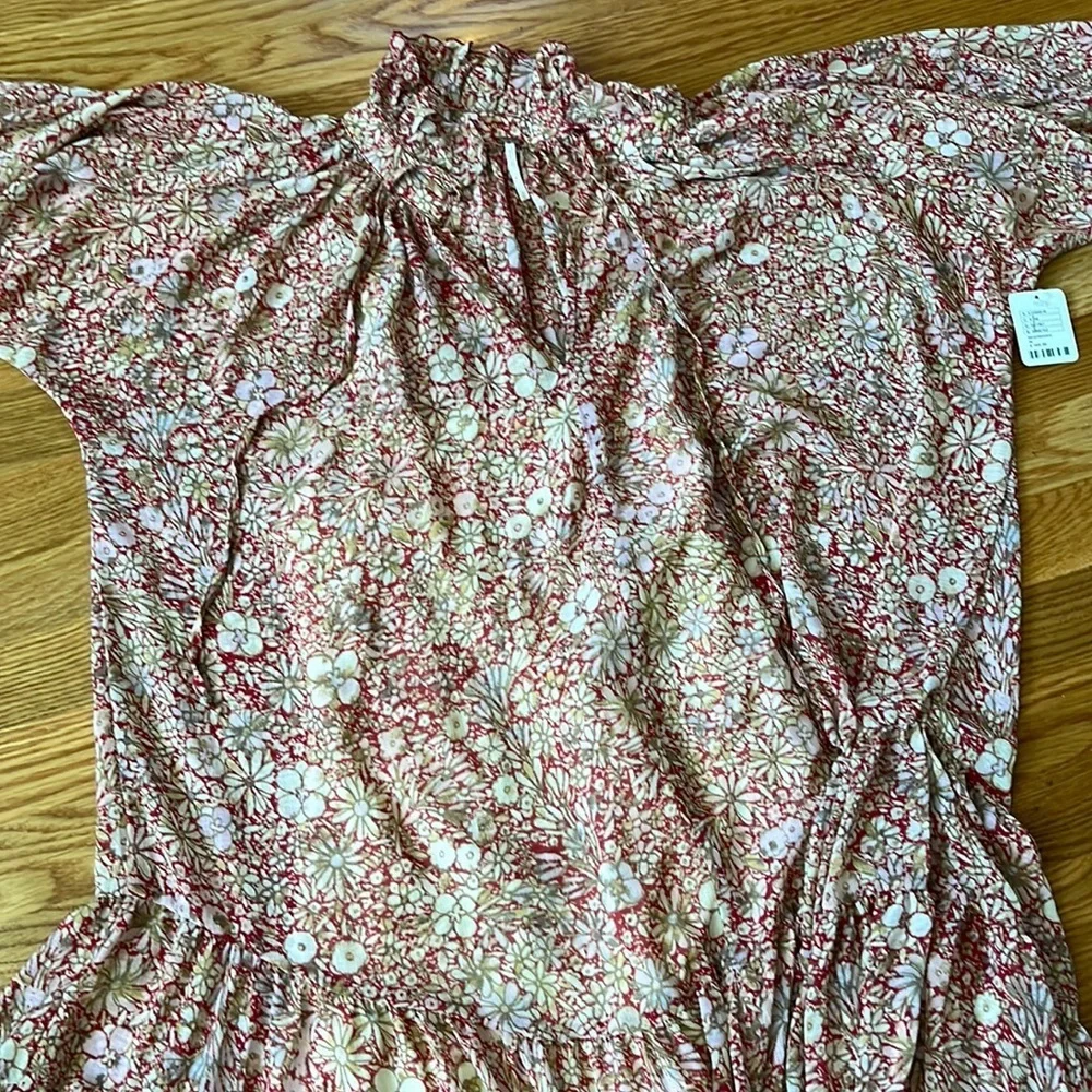 NWT Free People Feeling Groovy Maxi Red combo Size Small or Medium